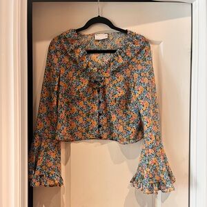 ASOS Floral Buttoned Blouse